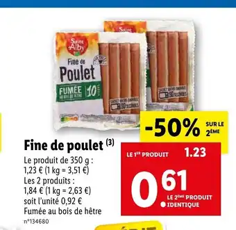 Lidl Fine de poulet offre
