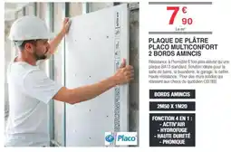 Chretien Matériaux Plaque de plâtre placo multiconfort 2 bords amincis offre