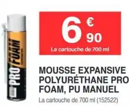 Chretien Matériaux Mousse expansive polyurethane pro foam, pu manuel offre