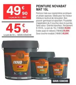 Chretien Matériaux NOVABAT Peinture mat offre