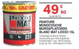 Chretien Matériaux Peinture monocouche murs&plafonds blanc mat loxxo offre