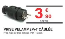 Chretien Matériaux Prise velamp 2p+t câblée offre