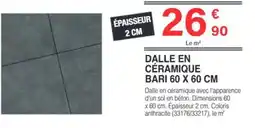 Chretien Matériaux Dalle en céramique bari offre