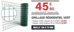 Chretien Matériaux Grillage résidentiel vert offre