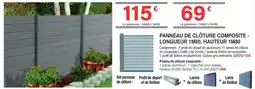 Chretien Matériaux Panneau de clôture composite - longueur 1m80 offre