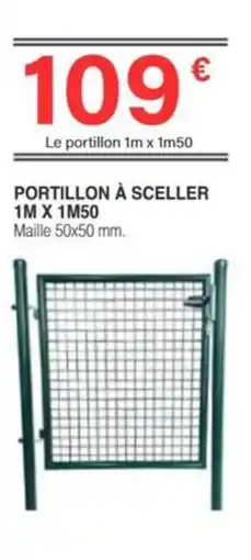 Chretien Matériaux Portillon à sceller 1m x 1m50 offre