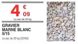Chretien Matériaux Gravier marne blanc 5/15 offre