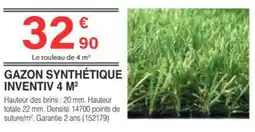 Chretien Matériaux Gazon synthétique inventiv 4 m² offre