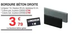 Chretien Matériaux Bordure béton droite offre