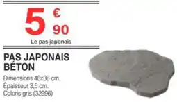 Chretien Matériaux Pas japonais béton offre