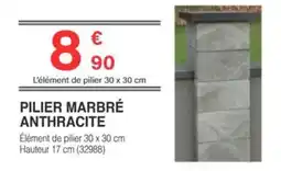 Chretien Matériaux Pilier marbré anthracite offre