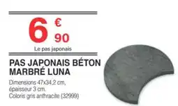 Chretien Matériaux Pas japonais béton marbré luna offre
