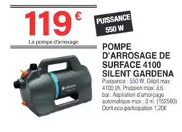 Chretien Matériaux Pompe d'arrosage de surface 4100 silent gardena offre
