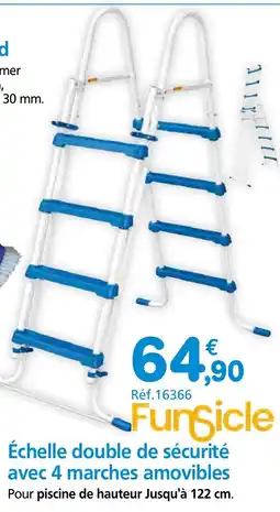 Provence Outillage Échelle double de sécurité avec 4 marches amovibles offre