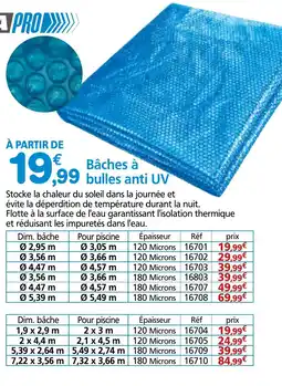 Provence Outillage WERKA PRO Bâches à bulles anti UV offre