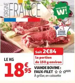 Auchan Viande bovine: faux-filet offre
