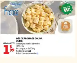 Auchan Dés de fromage gouda cumin offre