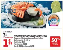 Auchan Couronne de queues de crevettes offre