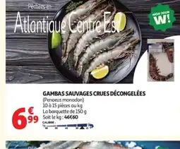 Auchan Gambas sauvages crues décongelées offre