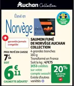 Auchan AUCHAN COLLECTION Saumon fumé de norvège offre