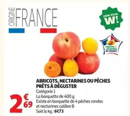 Auchan Abricots, nectarines ou pêches prêts à déguster offre