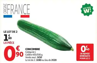 Auchan Concombre offre