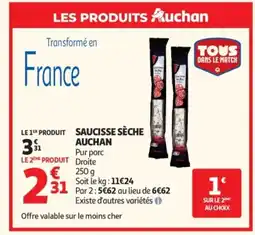 Auchan AUCHAN Saucisse sèche offre