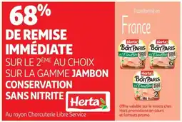 Auchan HERTA Sur la gamme jambon conservation sans nitrite offre