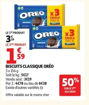 Auchan OREO Biscuits classique offre