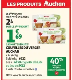 Auchan AUCHAN Coupelles du verger offre