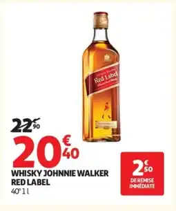 Auchan RED LABEL Whisky johnnie walker offre