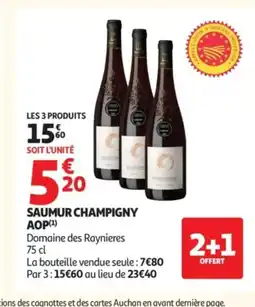 Auchan DOMAINE DES RAYNIERES Saumur champigny aop offre