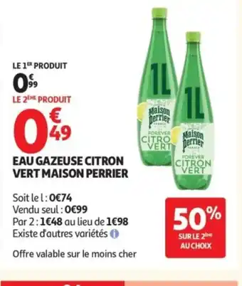 MAISON PERRIER Eau gazeuse citron vert