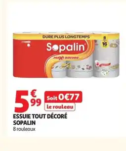 Auchan SOPALIN Essuie tout décoré offre