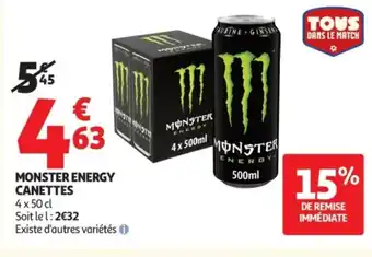 MONSTER ENERGY Canettes
