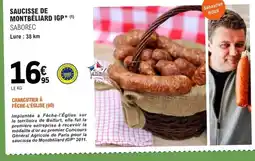 E.Leclerc SABOREC Saucisse de montbéliard igp offre
