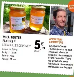 E.Leclerc LES ABEILLES DE POMOY Miel toutes fleurs offre