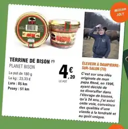 E.Leclerc PLANET BISON Terrine de bison offre