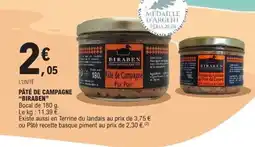 E.Leclerc BIRABEN Pâté de campagne offre
