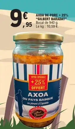 E.Leclerc GILBERT BARADAT Axoa de porc + 25% offre