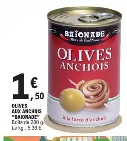 E.Leclerc BAIONADE Olives aux anchois offre