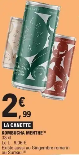 E.Leclerc Kombucha menthe offre