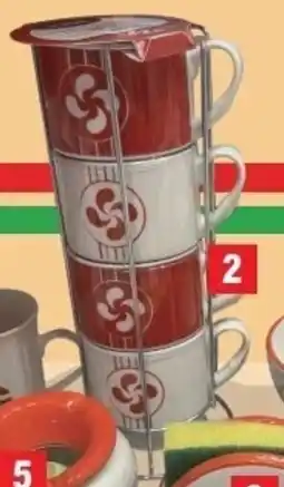 E.Leclerc 4 mugs + support offre