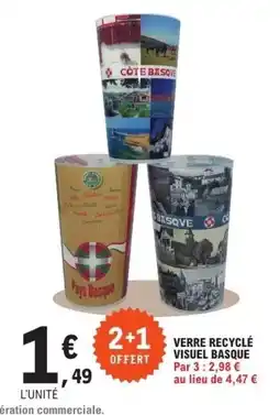 E.Leclerc Verre recyclé visuel basque offre
