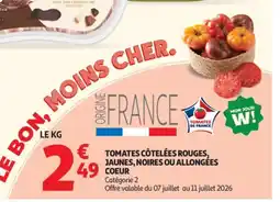 Auchan Tomates côtelées rouges, jaunes, noires ou allongées coeur offre