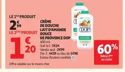 Auchan DOP Crème de douche lait d'amande douce de provence offre