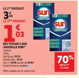 Auchan SUN Nettoyant lave vaisselle offre