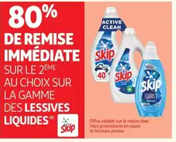 Auchan SKIP Sur la gamme des lessives liquides offre