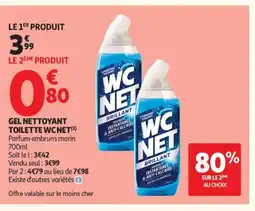 Auchan WC NET Gel nettoyant toilette offre