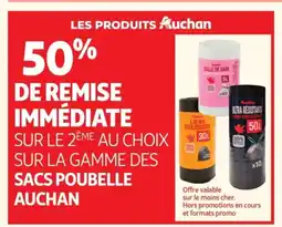 Auchan AUCHAN Sur la gamme des sacs poubelle offre